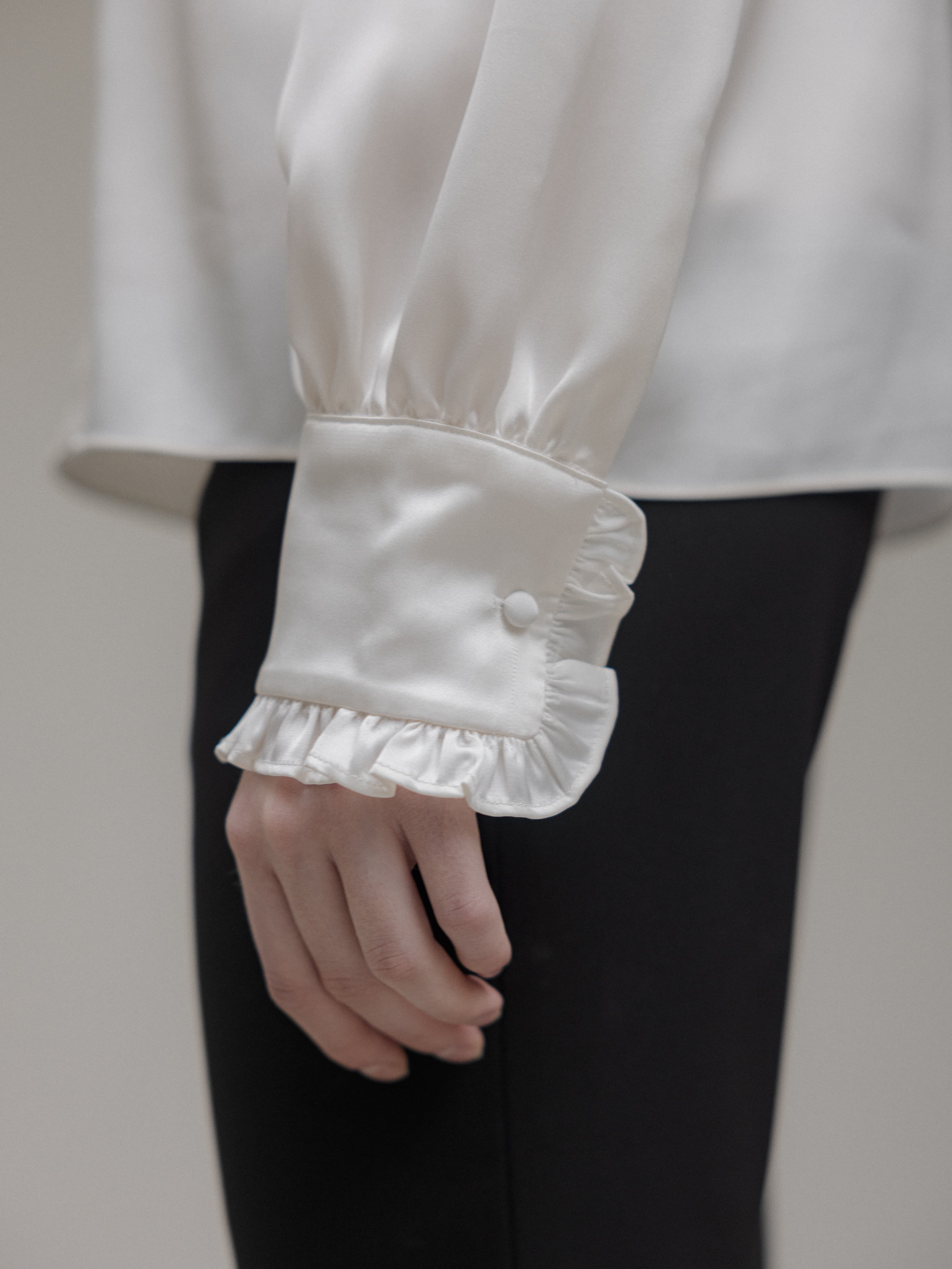 Satin Bow Tie Blouse Lookbook 2